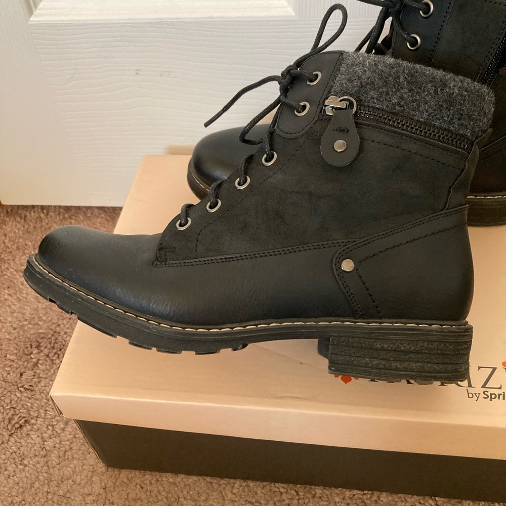 Patrizia Black Combat Boots for Women - Picture 9 of 10